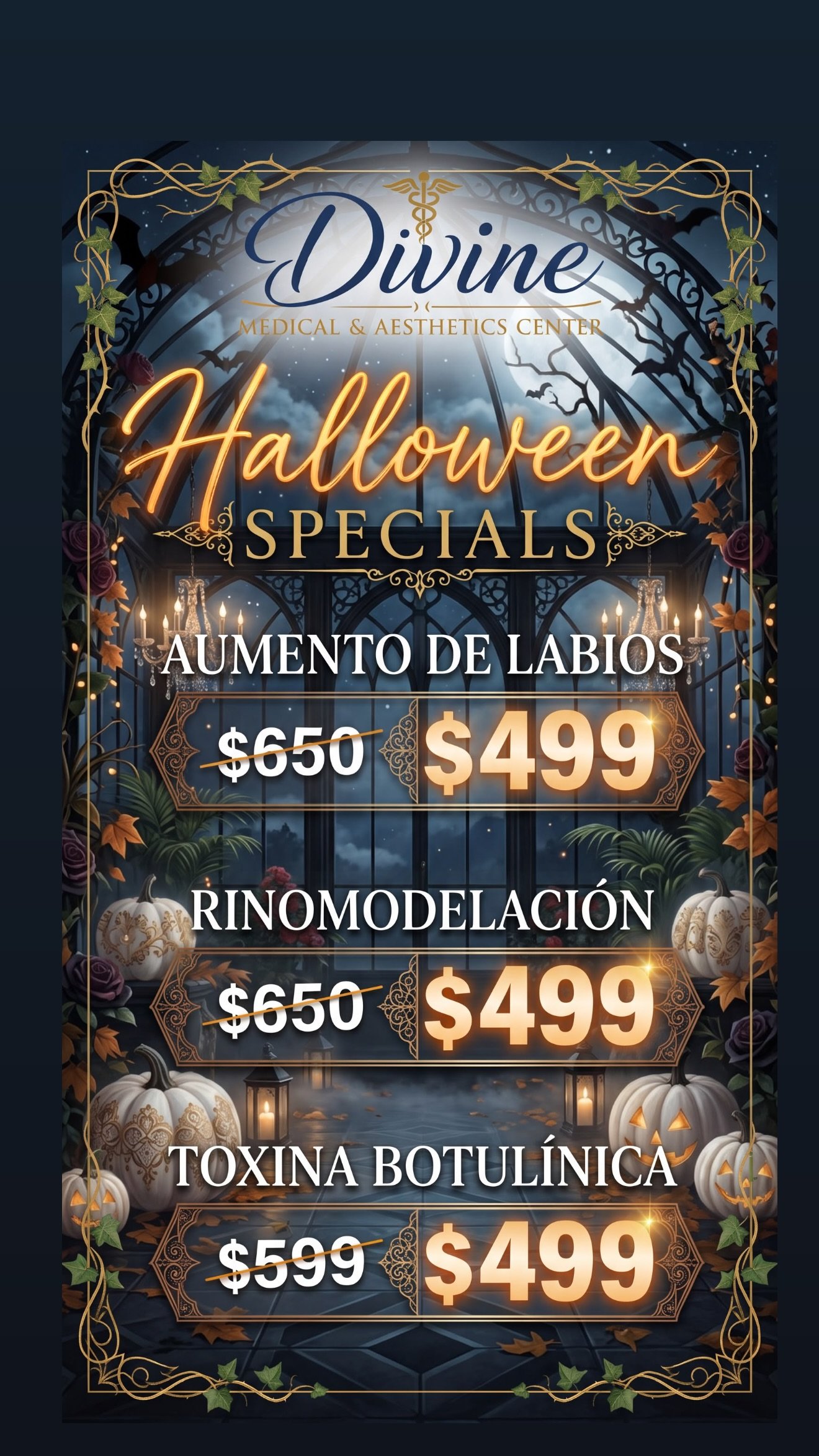 Halloween Specials — Labios, Rinomodelación y Toxina Botulínica